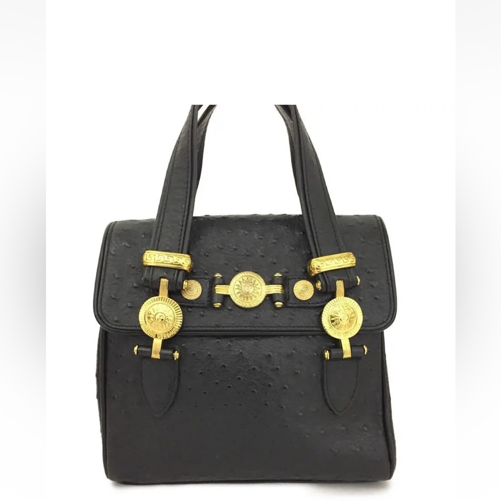 RARE Versace bag ostrich EUC